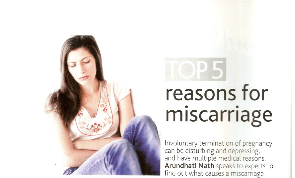 Top 5 reasons for miscarriage